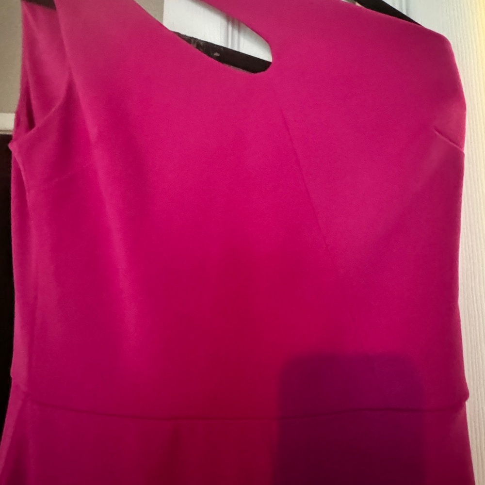Never-worn with tags Fuschia Pink one shoulder jumpsuit - Picture 2 of 3
